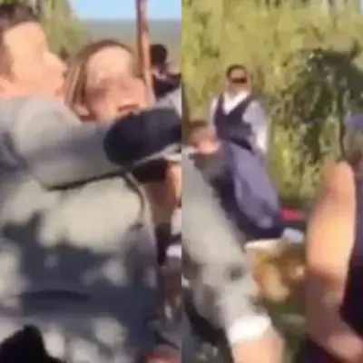 A man humiliates his girlfriend after she catches the bouquet at a wedding