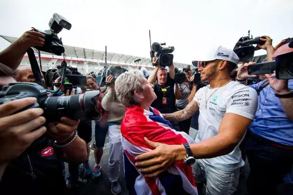 Always celebrating with her son's victories 