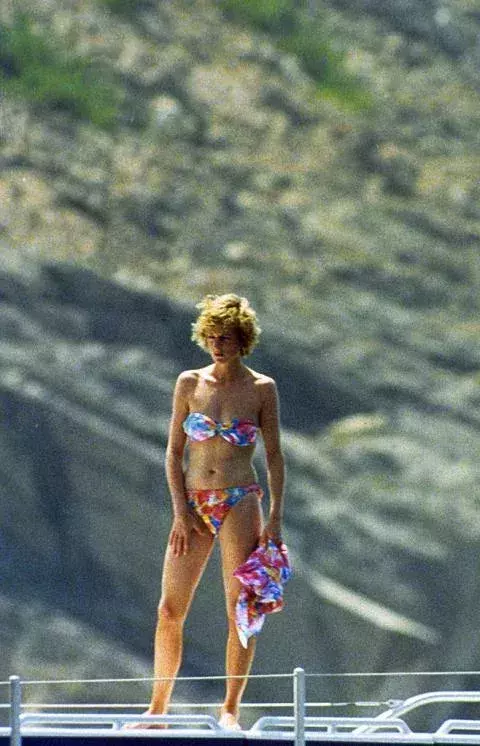 Lady Diana in a bikini during the summer of 1997