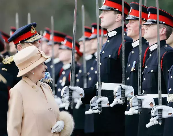 Queen Elizabeth II makes Prince Harry laugh