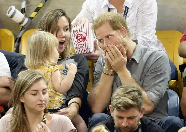 When Prince Harry had to share his popcorn