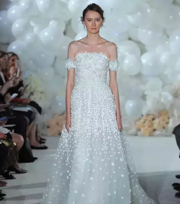 2018 wedding dress: Bardot dress, Mira Zwillinger