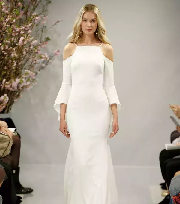 2018 wedding dress: bell sleeves, Theia
