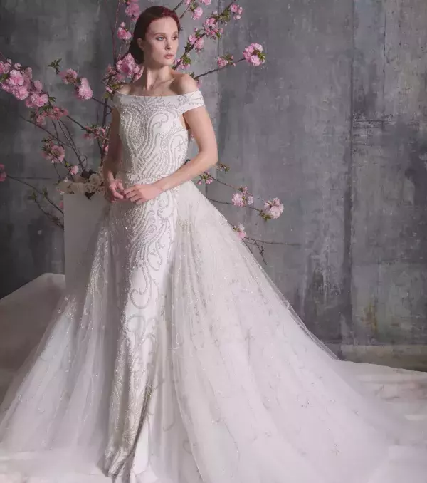2018 wedding dress: dress with removable petticoat, Christian Siriano