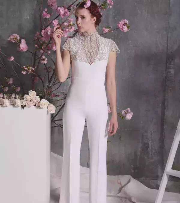 2018 wedding dress: jumpsuit, Christian Siriano