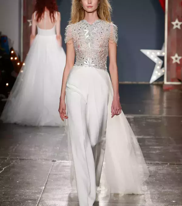 2018 wedding dress: jumpsuit, Jenny Packham