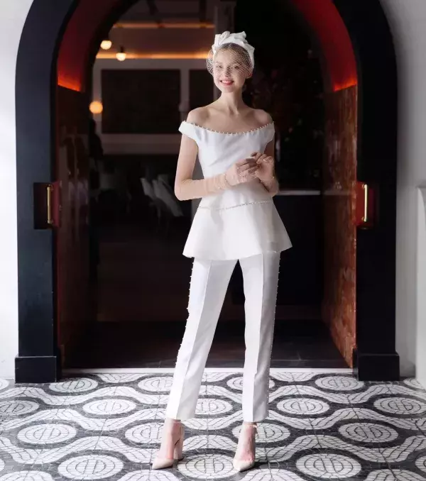 2018 wedding dress: jumpsuit, Lela Rose