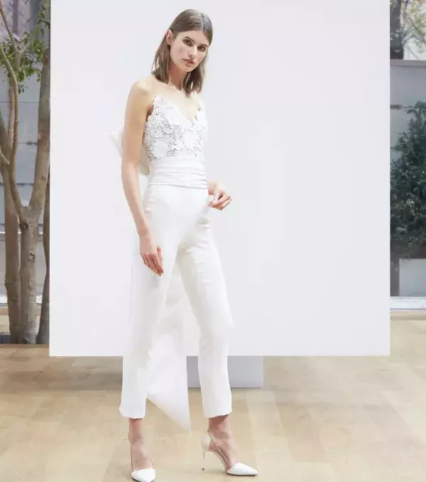 2018 wedding dress: jumpsuit, Oscar de la Renta