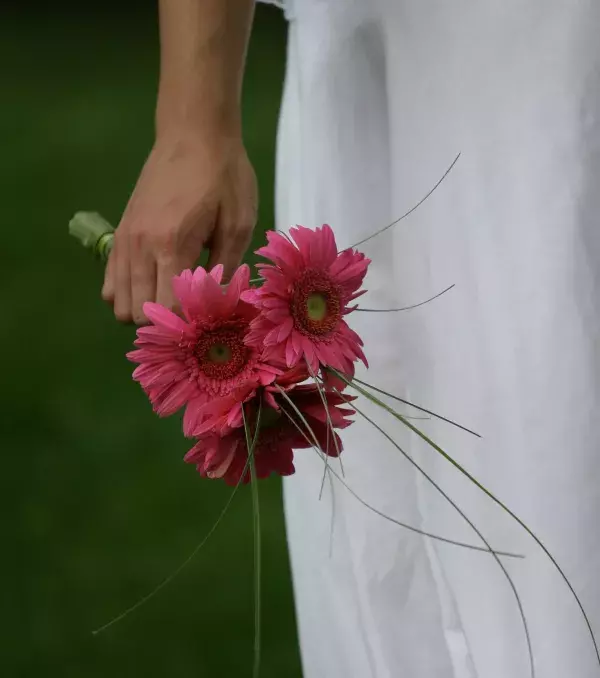 Bridal bouquet: Pink gerbera long bouquet