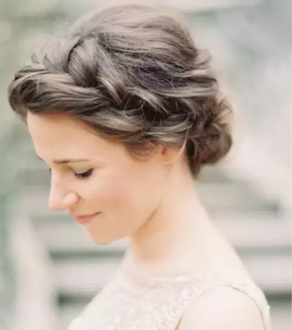Bridal bun: A low, braided bun