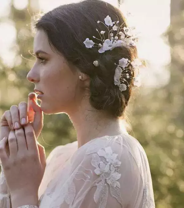 Bridal hairstyle - side bun