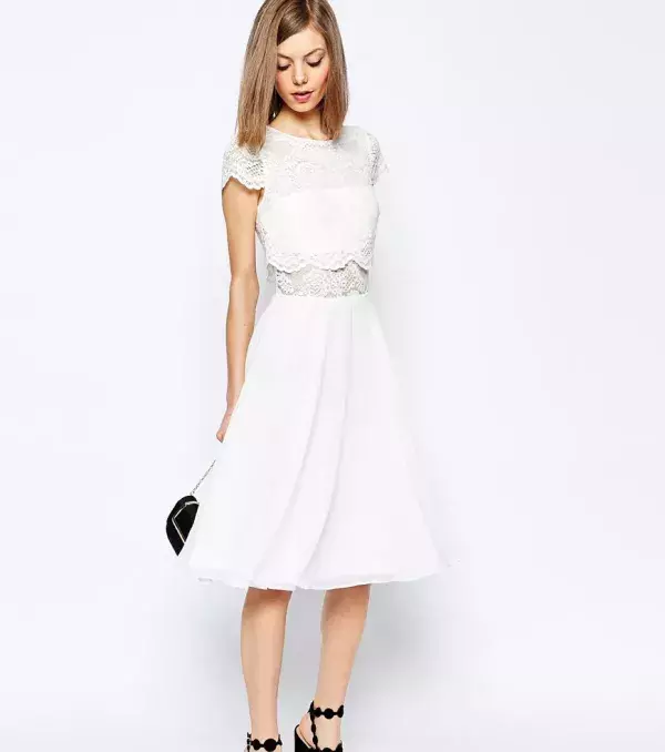Civil ceremony wedding dress: Asos, £60