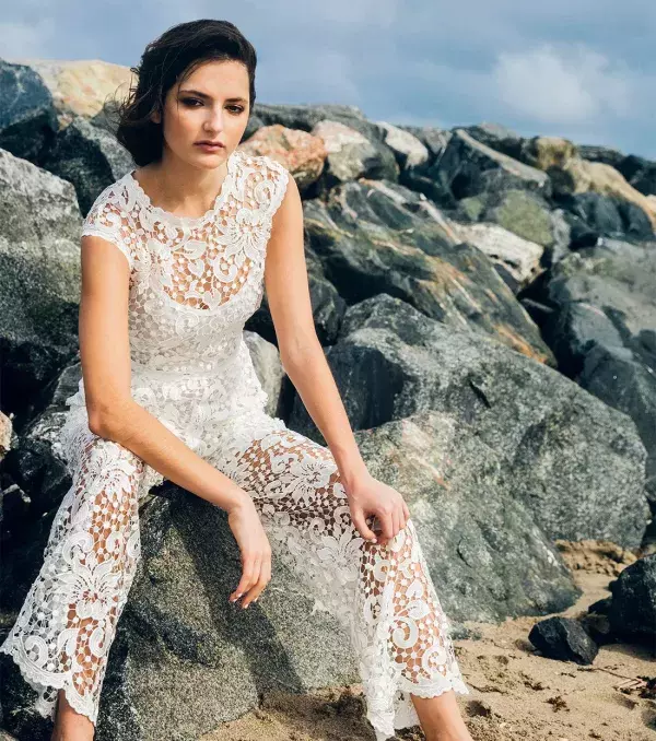 Civil ceremony wedding dress: Body Frock, Orchid, £345