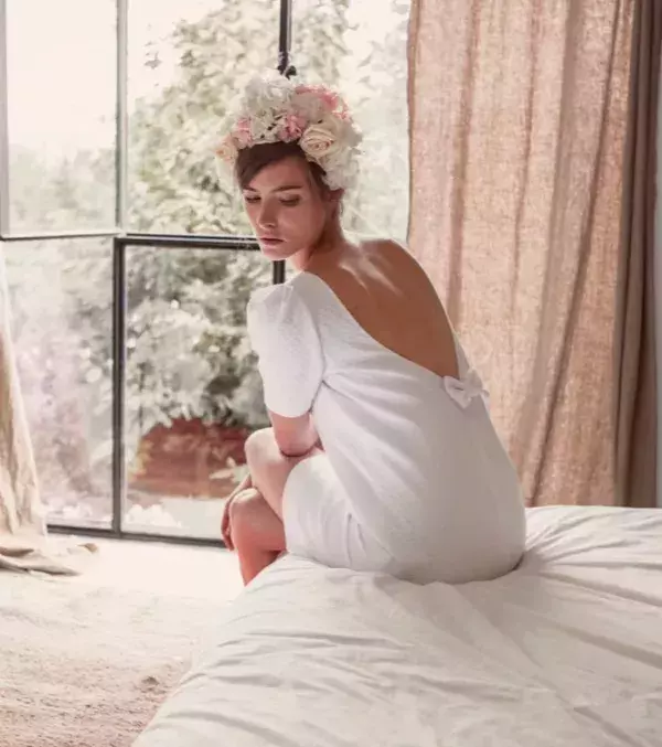Civil ceremony wedding dress: Elodie Michaud, Alphonsine, from £252