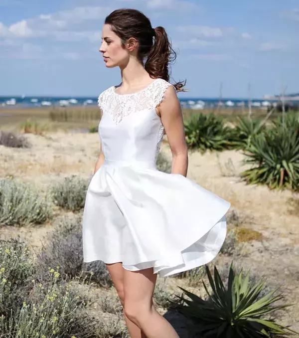 Civil ceremony wedding dress: Marie Laporte, Audrey, price on request
