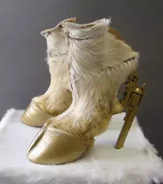 High heel shoes made to look like horse's feet. We can't imagine what outfit would look good with that, can you?