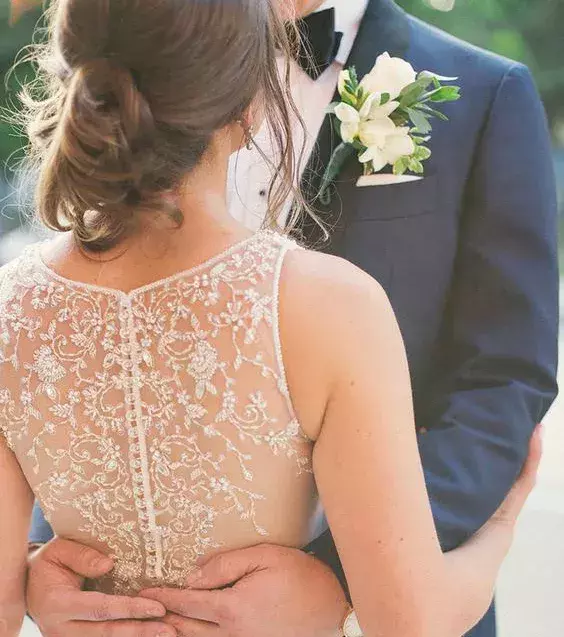 Lace transparent back