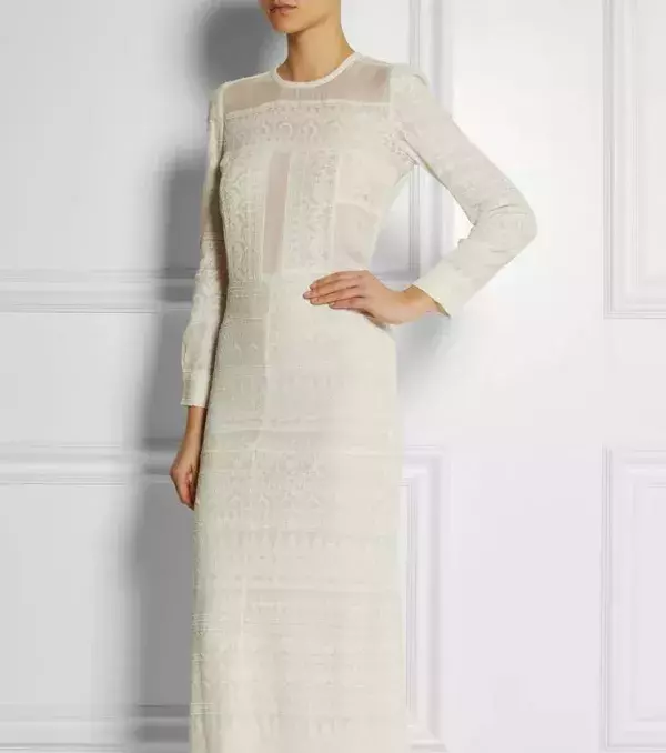 Lace wedding dress: Bohemian long-sleeved, Isabel Marant
