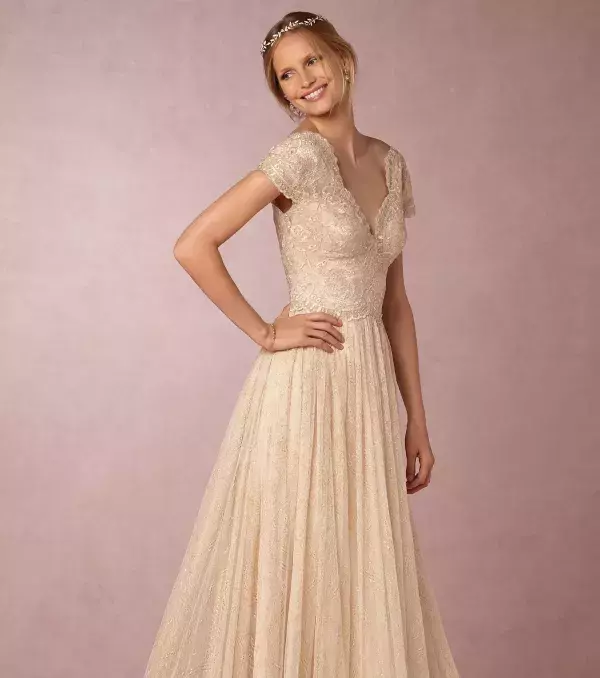 Lace wedding dress: Vintage, BHLDN