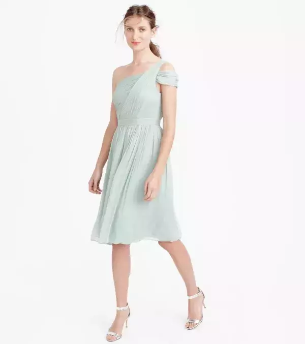 Original wedding ideas: Bridesmaid dress in sea-green (J. Crew)