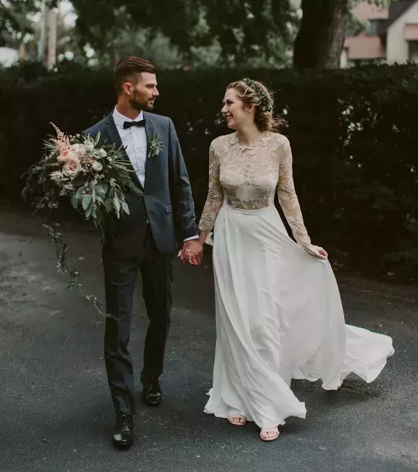 Original wedding ideas: A leafy bouquet for an autumn wedding