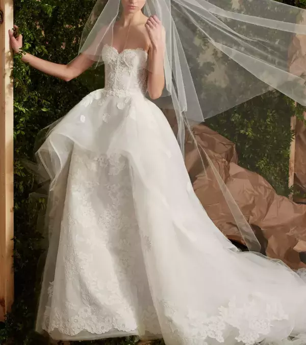 Princess-style wedding dress: Carolina Herrera, 'Adeline'