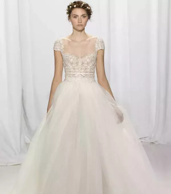 Princess-style wedding dress: Reem Acra, 'Angela'