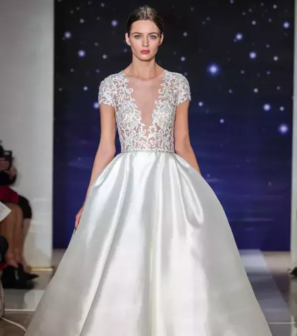 Princess wedding dress with lace sleeves - Temperley London