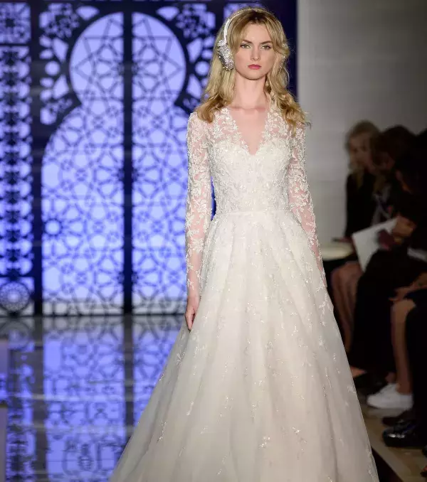 Princess wedding dress with long sleeves - Reem Acra