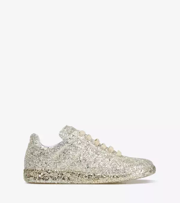 Shimmers and sparkles trainers designed by Maison Margiela.