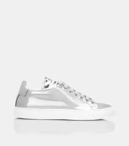 Sparkling silver trainers that would make anyone stand out.