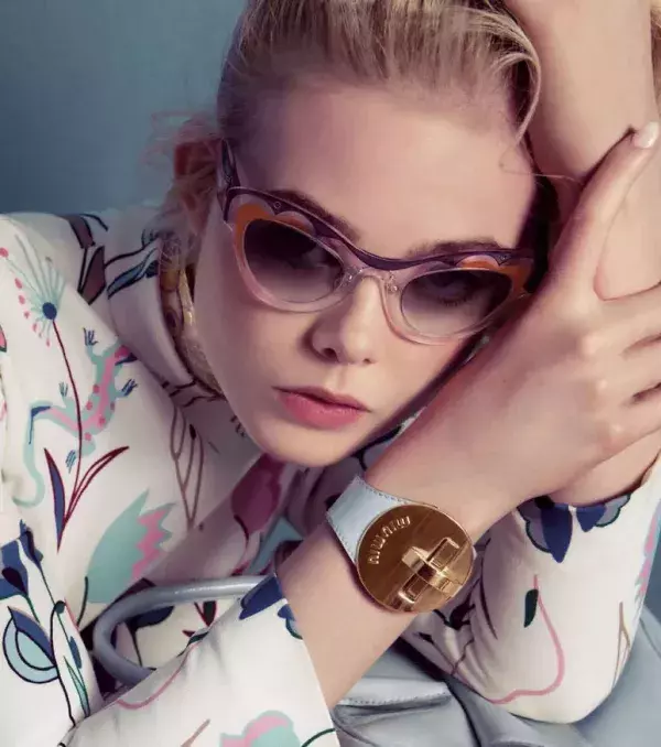 Sunglasses with transparent frames made by Miu Miu