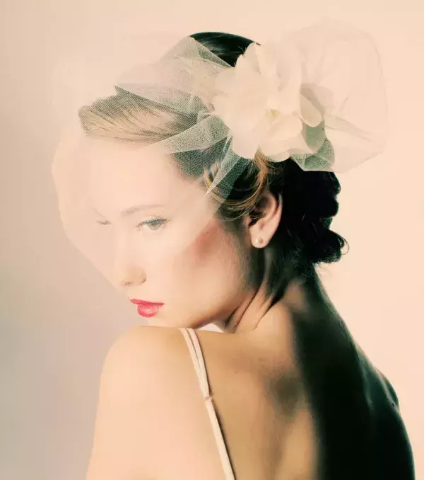 Wedding accessory - tulle half-veil