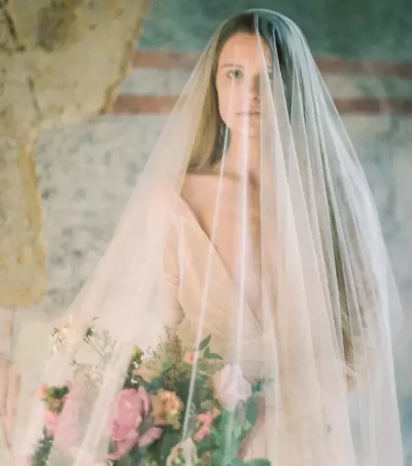 Wedding accessory - veil in silk tulle