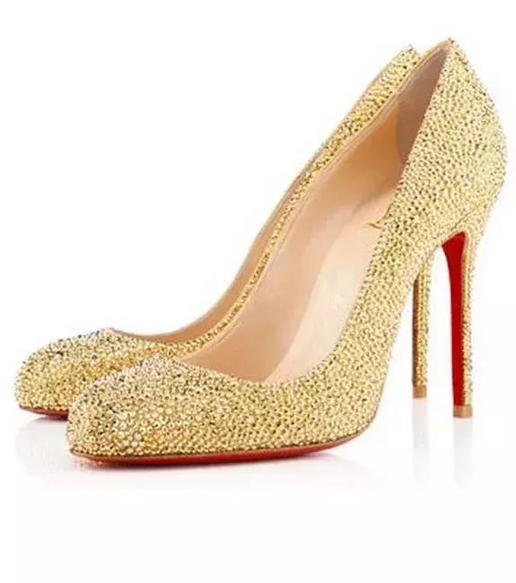 Wedding shoes: Louboutin, Fifi Strass