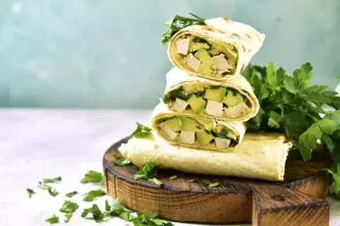 Avocado chicken wraps            