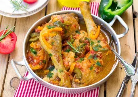 Chicken with African spices.    