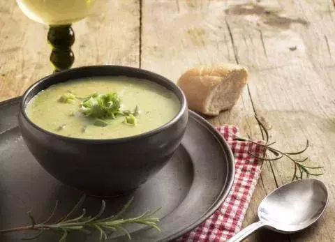 A delicious cream of leek soup