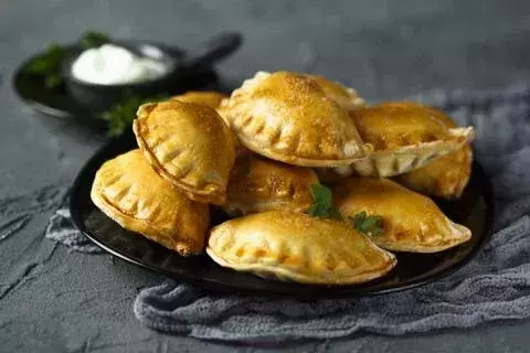 Small leek and cheese turnovers