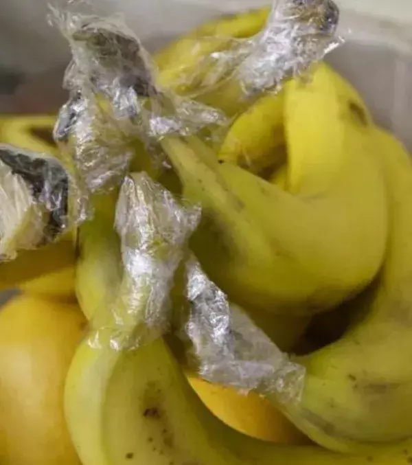 2: Stick cling film on the stem of your banana and it will keep it from ripening too quickly.