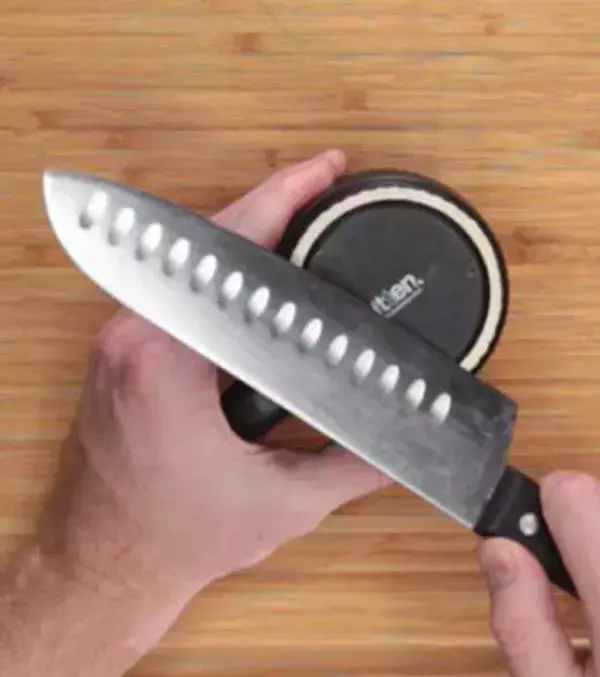 4: Sharpen your knife blade on the bottom of a coffee mug. This works like a charm!