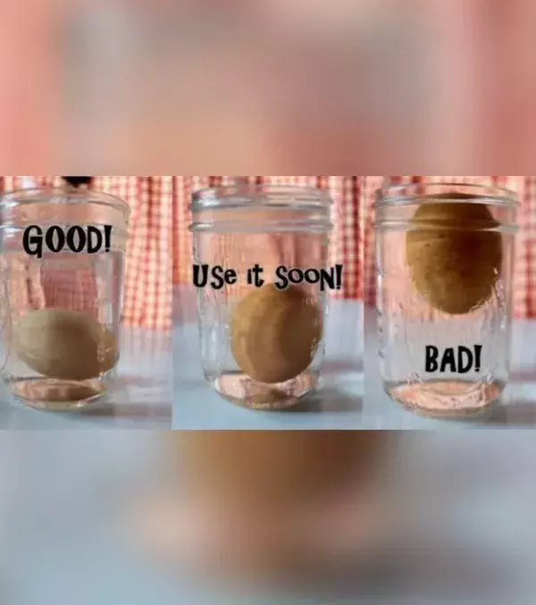 5: Your eggs won't last forever so before you eat it test the condition by placing it in a glass of cold water!