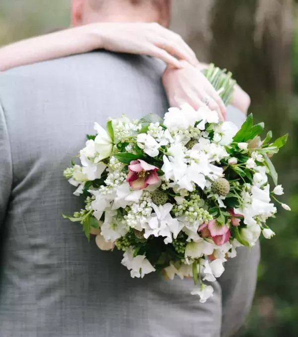 Bridal bouquets: round wildflower bouquet