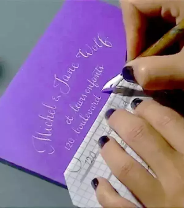 Check out internet calligraphy tutorials