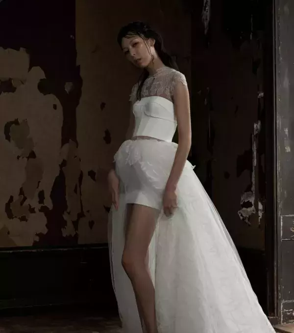 The crop top dress (Vera Wang)