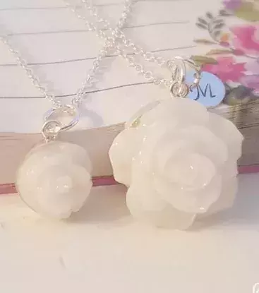 Cute rose shaped necklace pendants