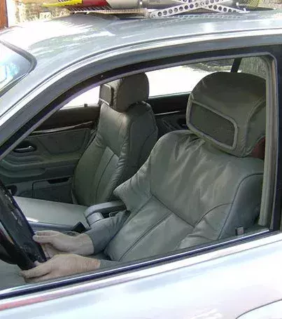 Disguise yourself as a car seat! This one is super tricky and hilarious!
