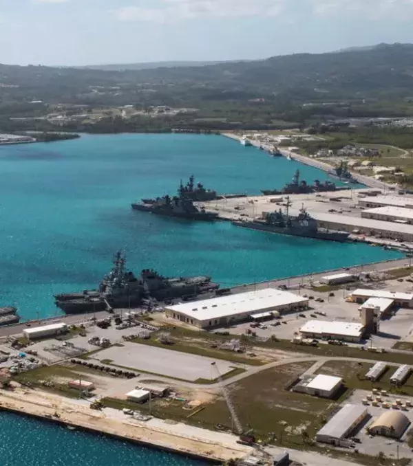 Guam also has a U.S. Naval Base located in Southern Guam. There are about 12,000 military personnel and their families living on Guam.