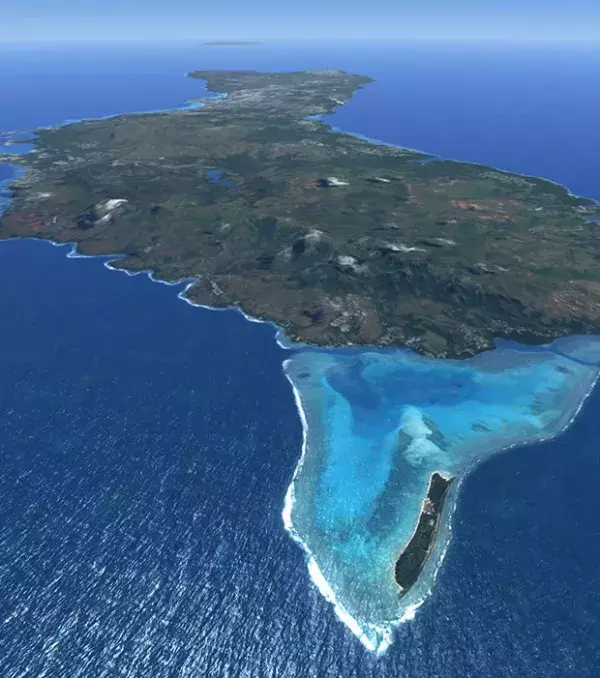 Guam is part of the Mariana's Islands which consists of 4 other islands that are all part of the U.S. territory. Guam's population is about 170,000.