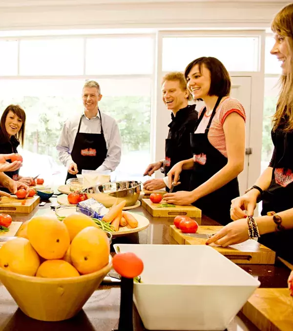 Hen party ideas: a group cooking class